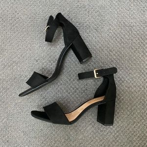 Old Navy Women's Faux-Suede High-Heel Sandals - BlackJack- Size 7 1/2